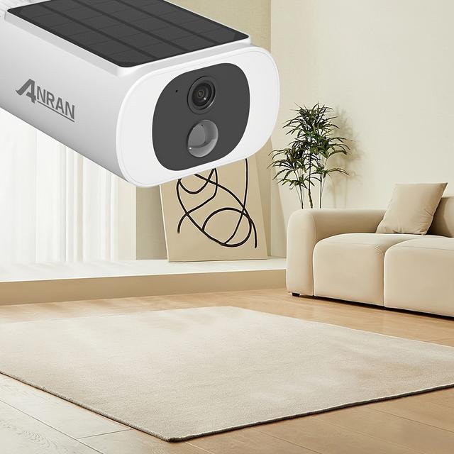 TEMU Anran 1296p Solar- Outdoor Camera With 2-way Talk, 4-in-1 Spotlight/pir Alarm/siren/detector, High Quality, Hd Night Vision, Solar Panel & Backup, Alexa Compatible (no Subscription) Camera For