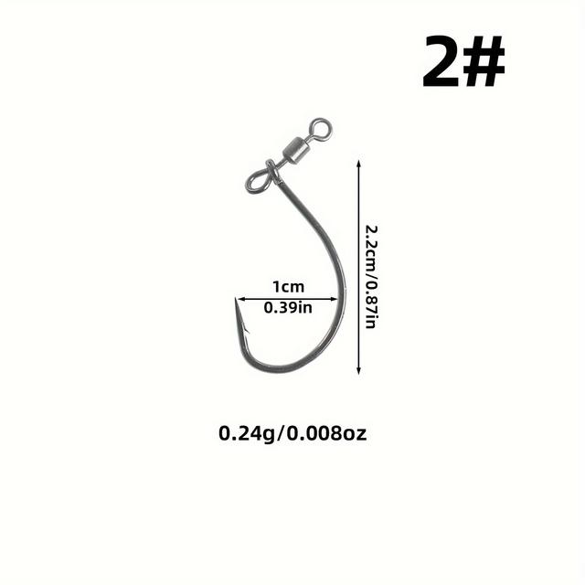 TEMU 20 Stück Ungebundene 8003 Inverted Haken zum Fangen von Wels, Köder-Angelsets für Barsch, und andere Fische mit Widerhaken