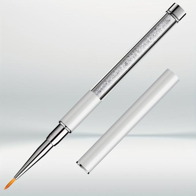 TEMU Flat-tip Pen-style Nail Art Design Brush With Angled Paint Pen, Brushed And Nail Tip Brush For Professional Manicurists And Beginners At Home