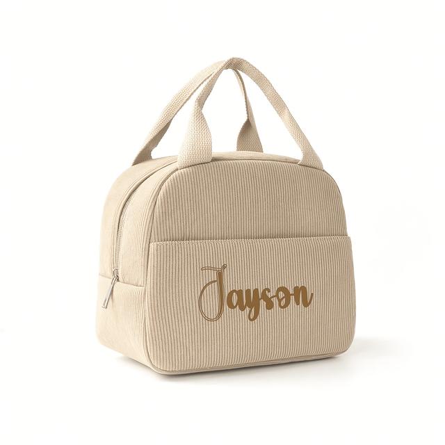 TEMU Custom Embroidery Easy Lunch, Insulated That Personalized , Suitable For And, Perfect For Outdoor Travel And Back-to-, A Unique Holiday (non-food Contact)