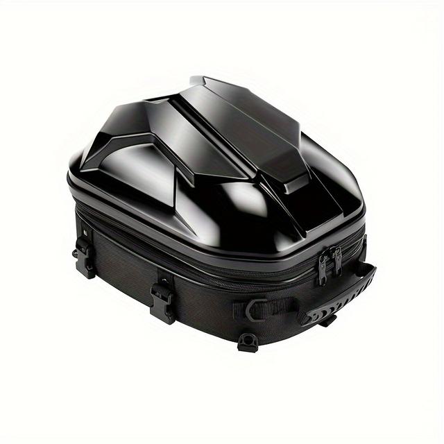TEMU Fiber Style Motorcycle Luggage Bag - Hard Shell Waterproof Helmet Backpack - , Rear Mount, Stylish Tour Tail Box 15l-20l