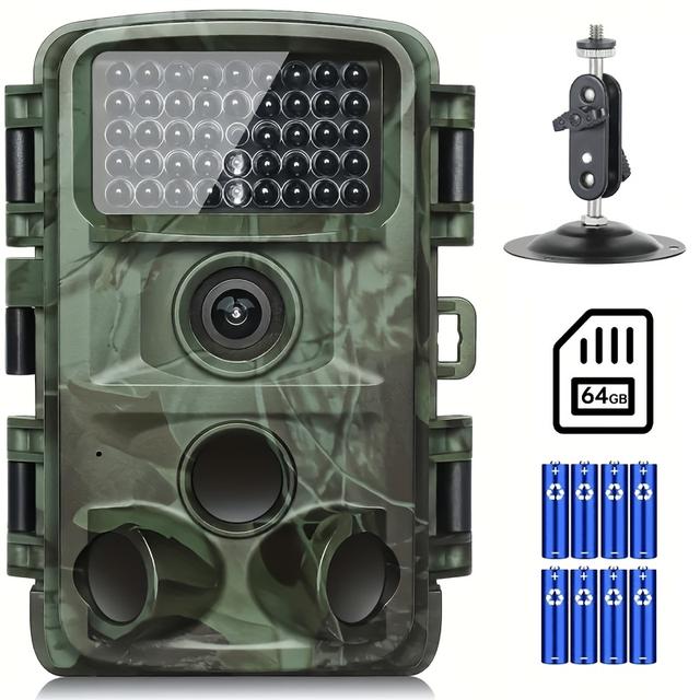 TEMU Caméra de chasse 4K avec vision à faible lumière, équipée d'un écran de 2 pouces pour la surveillance de en extérieur