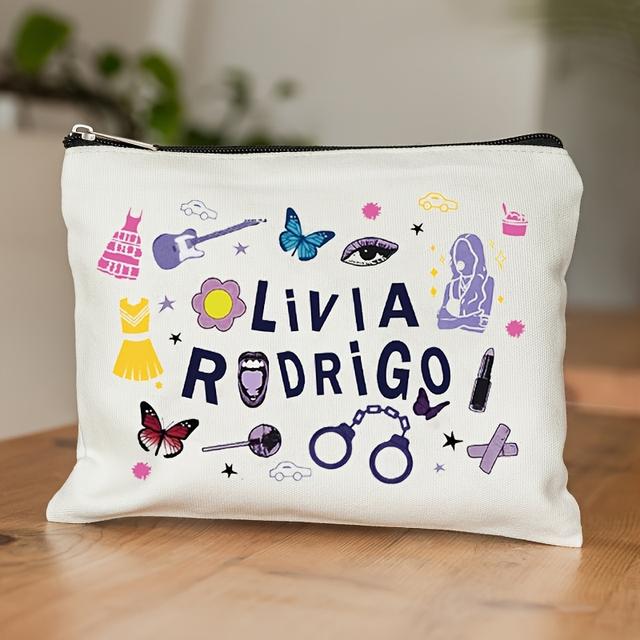 TEMU 1pc Olivla Radrigo Design Makeup Bag, Travel Toiletry Storage Pouch, Zipper Organizer For Party Gifts, Lightweight Cosmetic Case For Enthusiasts.