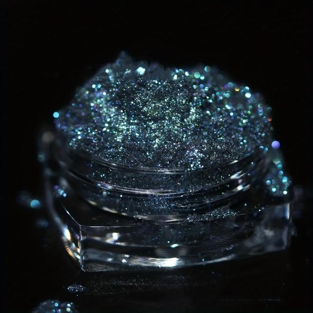 TEMU Magisches Blaues Chamäleon Pigment - Farbwechsel, DIY Make-up für Augen & Lippen, Vielseitiges Körperkunst-Puder