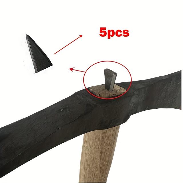 TEMU 2pcs/5pcs Hammer Wedge, Hammer Wedge, Wood Handle Fastener, Stopper, Axe Hammer Hammer Reinforcement Additions