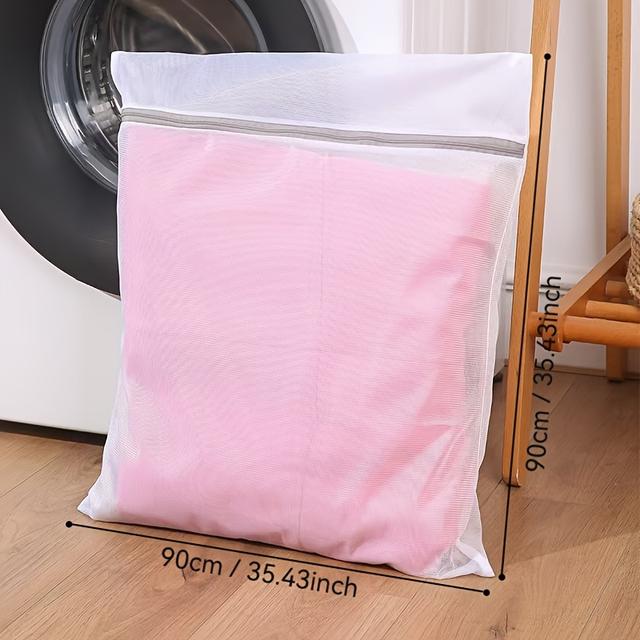 TEMU An Extra-large Zippered Laundry Bag, A Delicate Garment Washing Bag, Designed To Prevent Deformation, Suitable For Protecting Clothes, Blankets, And Sweaters During Machine Washing, Laundry Bags
