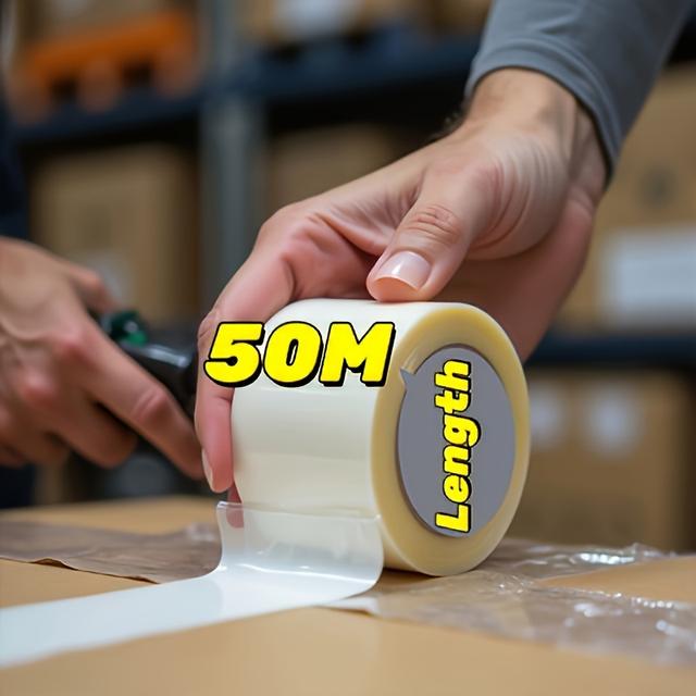 TEMU 50 Meters Of Heavy-duty White Duct Tape (5 Cm Wide) - Waterproof High-strength Adhesive, Suitable For Home Decoration, Flooring Installation, And Pipe Sealing | Strong , Excellent Durability