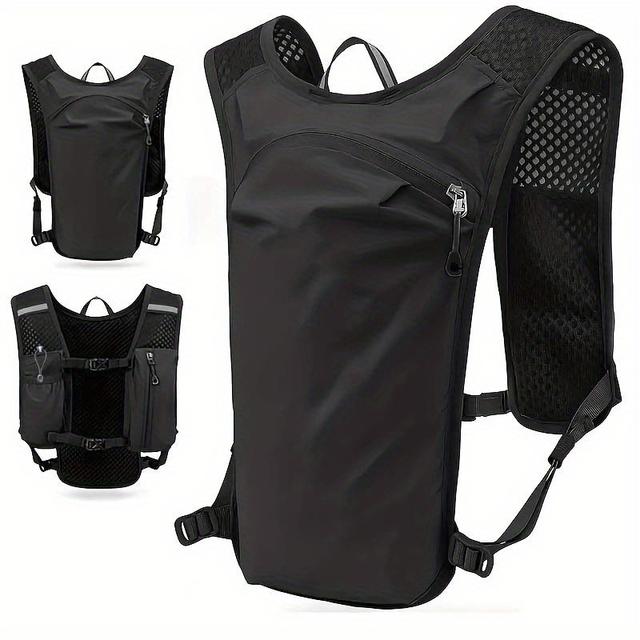 TEMU 1 Chaleco de Running de Color Sólido | Chaleco de Running Multifuncional de Gran Capacidad | Chaleco de Running con Múltiples Bolsillos