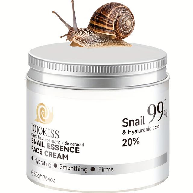 TEMU 99% Snail Mucin Face Cream | Hydrating & Firming With Niacinamide & Collagen, Ginseng Moisturizer For Dry, Loose Light Beige | 24-hour Nourishing, Suitable For All Light Beige Types, Use, Glow