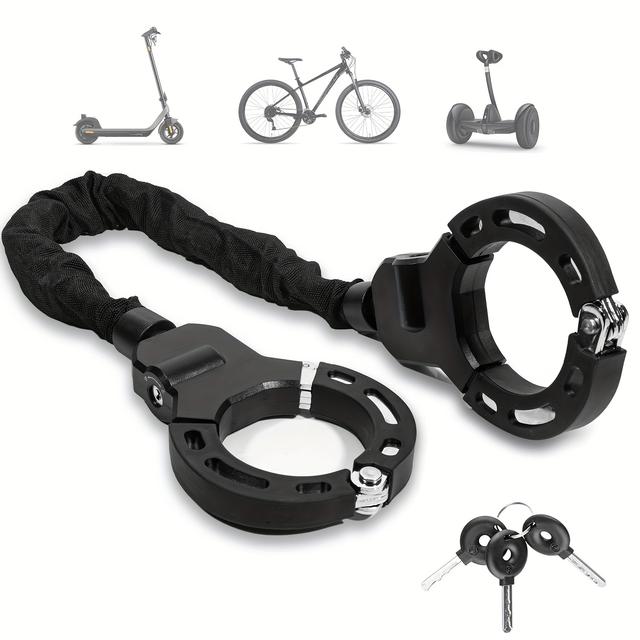 TEMU Secure Your Electric Scooter, Electric Bike, Skateboard, Motorcycle, Bicycle, And Baby Stroller With Locks.