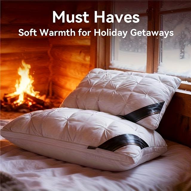 TEMU 2 -, Providing Deep Sleep Neck Support, With High That Flatten In All , Featuring A | Soft Texture End, Sleep Pillow, Neck Pillow, Machine Washable