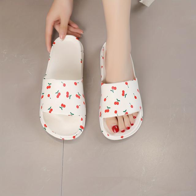 TEMU Summer Women's Printed Slippers For Home Use, Suitable For Couples, Indoor Floor Sandals For Men., Women Shoes