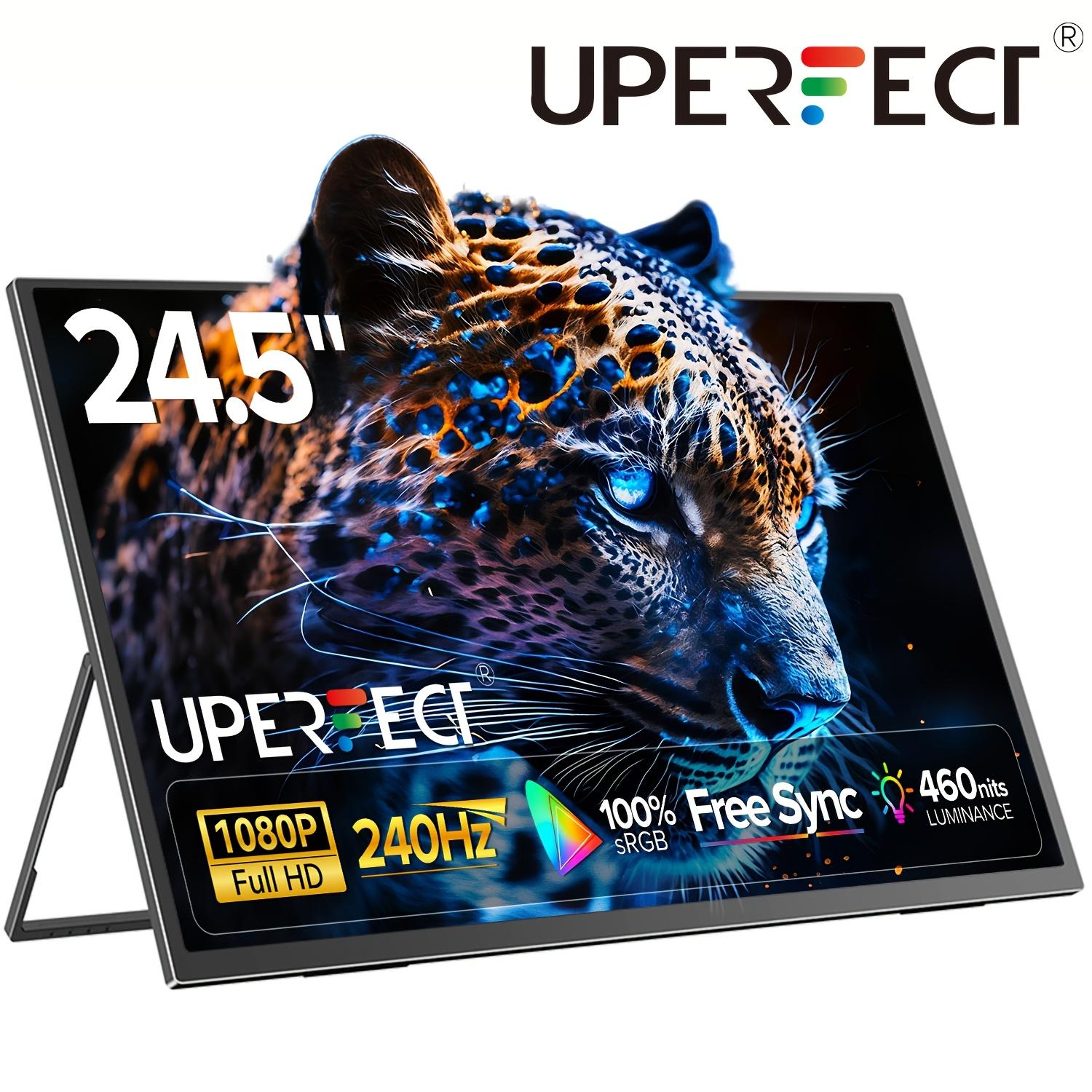 TEMU Uperfect 24.5-inch 240hz 1080p Portable Gaming Monitor Featuring Freesync, Hdr, A Time Of 0.1 Ms, A Contrast Ratio Of 2000:1, 500 Nits Brightness, A 180° Adjustable Stand, And Vesa Compatibility