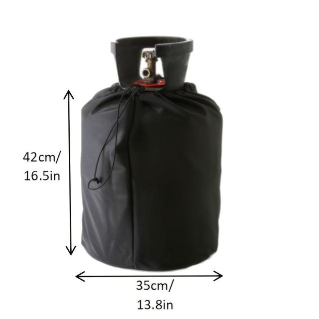 TEMU Una cubierta y portátil para botella de gas 210D con revestimiento plateado que bloquea el polvo y los rayos UV, ideal para camping al y fácil de guardar