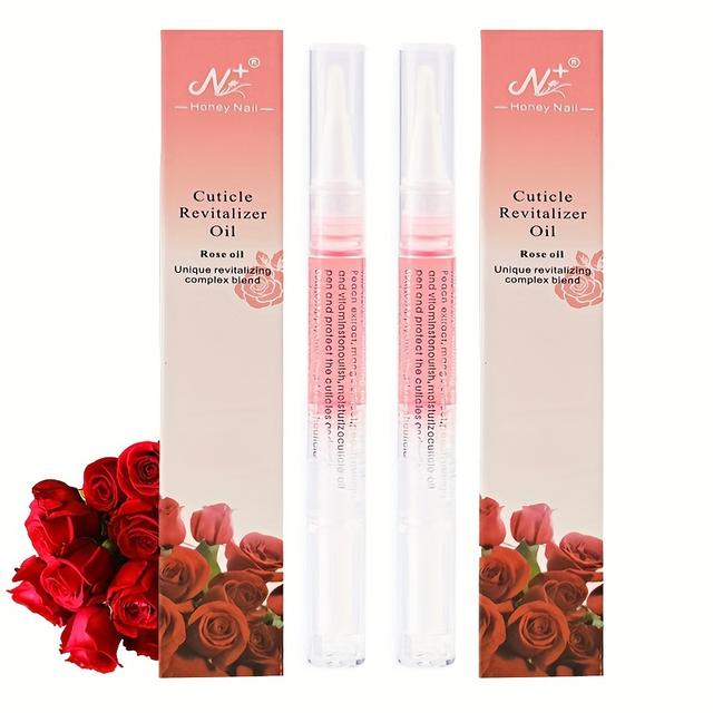 TEMU 2pcs Nourishing Nail Cuticle Oil Pens With Jojoba & Vitamin C, Hypoallergenic Moisturizing For Types, Nail Care Nourishment