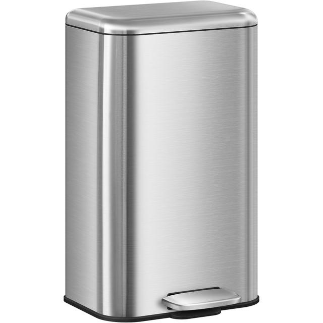 TEMU 30 Liter Pedal Afvalbak voor de Keuken | Roestvrij Staal, , met Deksel, Binnenemmer en 15 Zakken - HZUANERI