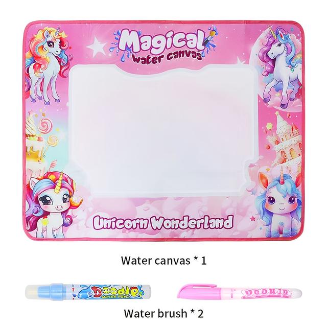 TEMU Duża Wielokrotnego Użytku Mata do Rysowania z Wodą - Kolorowe Płótno do Szkicowania, Idealna dla Dzieci i Rodzinnej Zabawy, Zabawny Dywanik Artystyczny, Bez Płynów