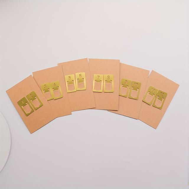 TEMU 12 قطعة فاصل كتب نحاسي - فواصل كتب نحاسية كلاسيكية لدفتر ميدوري للسفر، إكسسوارات مخطط أسبوعي/شهري، قرطاسية عتيقة