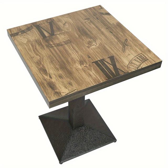 TEMU Table à manger commerciale à montage rapide pour 2 à 4 personnes | Design à jambe robuste de 60x60cm pour cafés, et terrasses, surface facile à nettoyer de 75cm de hauteur (qualité hôtellerie)