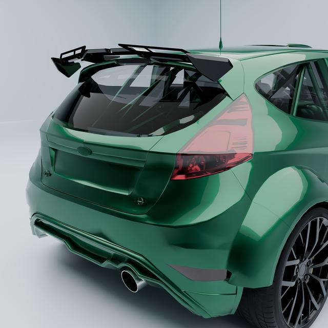 TEMU Aletta Spoiler Finestra Posteriore Hatchback i Modelli e Anni di Ford -Line, Realizzata in Materiale ABS e in Lucido, Montata sul