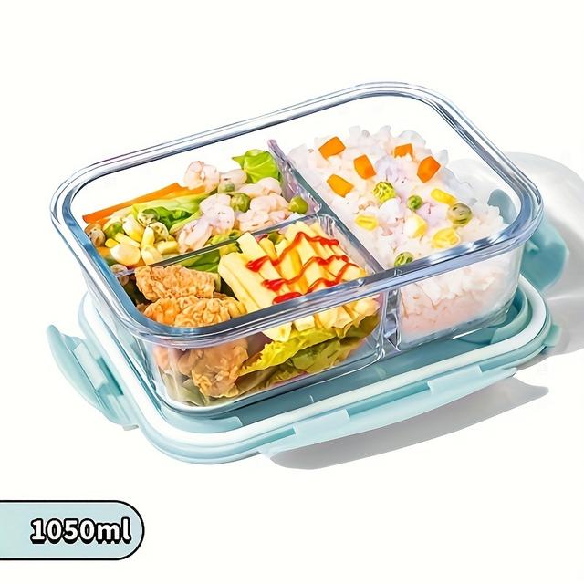 TEMU High Borosilicate Glass Preservation Box, Food Grade Microwave Oven, Lunch Box, Storage Box, Lunch Box, And Special Preservation Bowl For Office Workers And Students