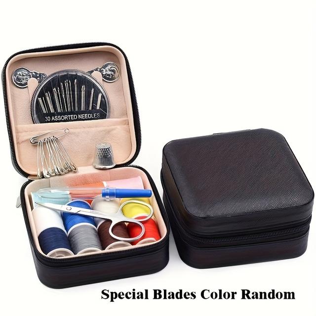 TEMU 基本的な用品を備えたコンパクトなセータキット - ポータブルなDIYセータセット、ホームまたは旅行に最適なコンパクトケース、糸、針、はさみ、そしてアクセサリーを含みます。