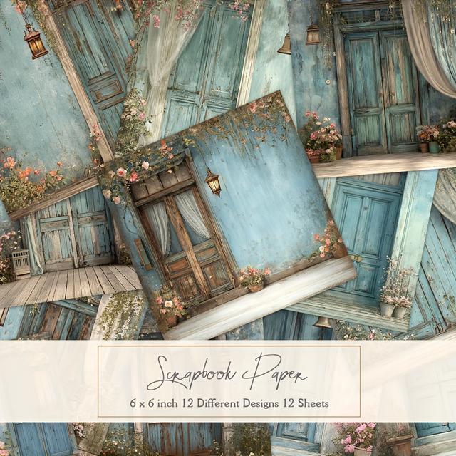 TEMU 12 Sheets Scrapbook Paper 6x6 Suitable For Diy Crafts, Card Making, Journaling & - 12- With Pre-cut Sheets, No Required For Card Makers, Scrapbookers, Journalers