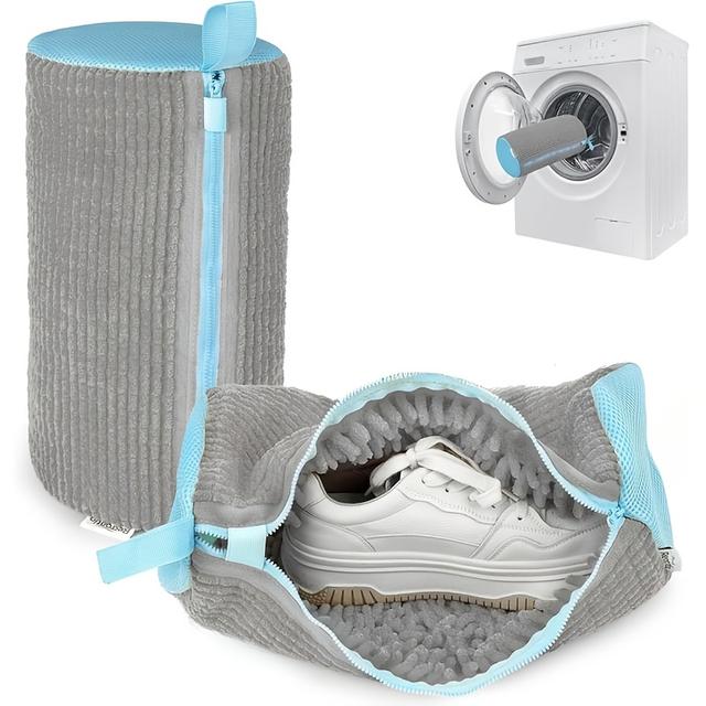 TEMU Pytel na boty do pračky, 1 ks pratelný pytel na boty do pračky a sušičky, opakovaně použitelný pytel na boty, pytel na boty do pračky vhodný pro všechny boty (šedá), prací pytle