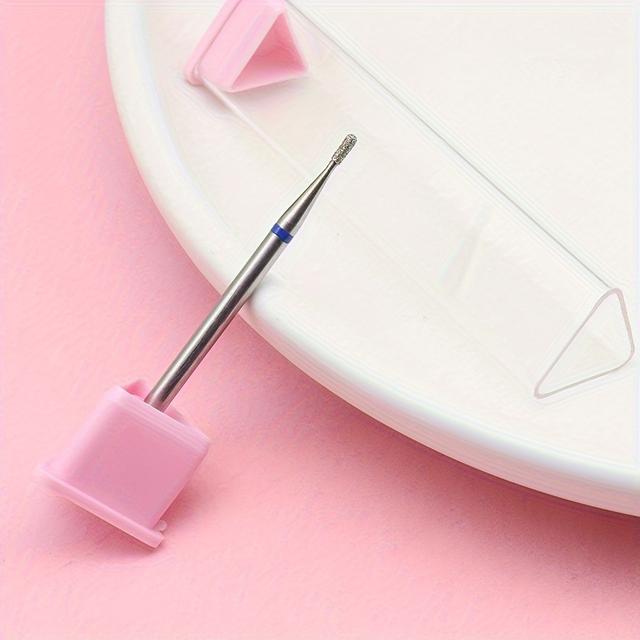 TEMU 1pc Of Professional Silver For Nail Drill Bit Designed For Removing Gel And Cuticles, Ideal For Nail Preparation, Model Cn0103d-m