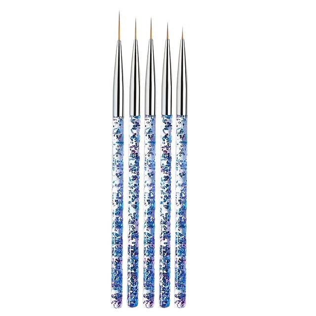 TEMU 5pcs Brushes For Professional Art And Nail Painting | Precision Drawing Pens, Line Drawing Pens, Coloring Pens, Nail Pens With Gourd Handle