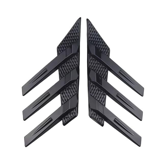 TEMU Car Modification Rear Window Side Spoiler Splitter Triangle Blinds Decorative Side Wing Fender Air Vents 2pcs