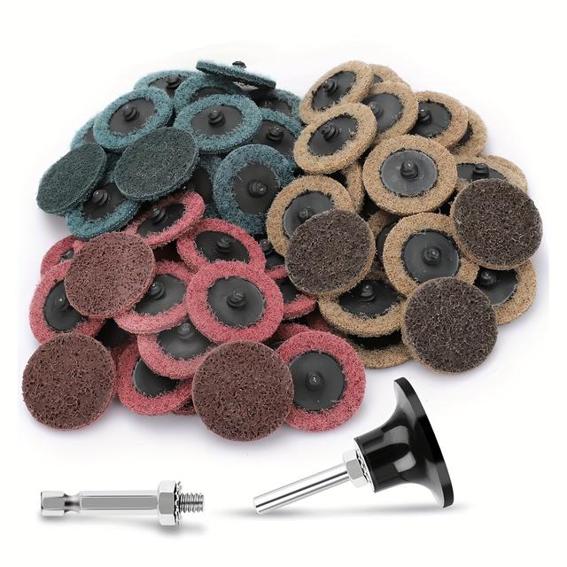 TEMU 90pcs Sanding Disc Pad, Quick Change Discs, Die Grinder Sanding Disc, For Surface Strip Grind Polish And Burr Finish-fine Medium Coarse