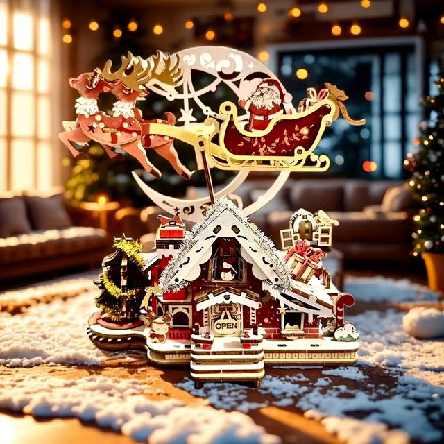 TEMU Techwonderz 3d Wooden Puzzle For S & - Wood Bark Logs, Challenging 3d Shape-building, Birthday/christmas/holiday Gift For Bonding & Motor Skills Development, Building