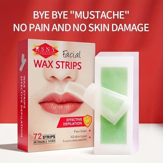 TEMU 72pcs Small Waxed Paper Sheets For Painless & Easy Hair Removal - Fast-acting Temporary Epilation Suitable For Face, Legs, Arms - Wax Strips For Skin, - Use (72 Individually Wrapped Papers)