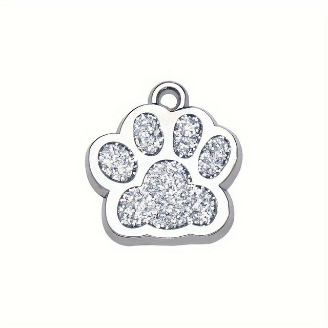 TEMU 1 db Élénk Csillámos Kutya Manccs Nyomok Medálok - Tartós Rozsdamentes Acél Színes Ragyogó Bevonattal DIY Ékszerekhez és Kiegészítőkhöz
