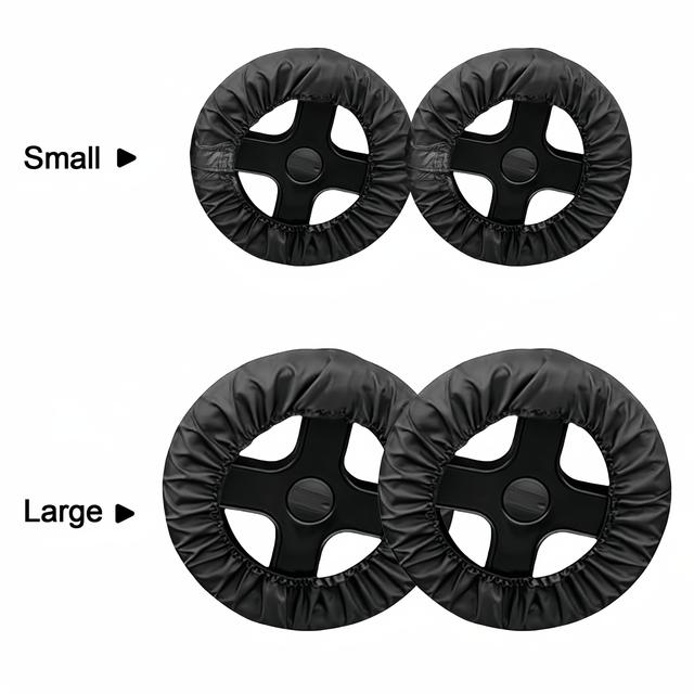 TEMU 4pcs - 's Stroller Wheel Covers, Polyester Material, For Keeping When , Fits Wheels Sized 6.7" To 10.2"