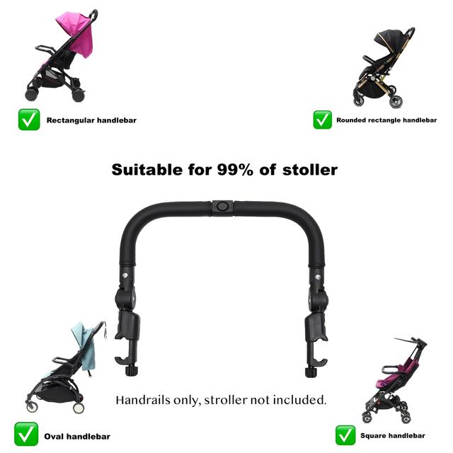 TEMU Stroller Additions Pushchair Bumper Angle Adjustable Armrest Pushchair Handle Multifunctional Pushchair Bumper Handle Removable Pushchair For Pushchair