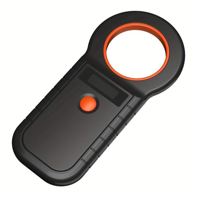 TEMU Czytnik mikrochipów dla zwierząt | Czytnik RFID USB do identyfikatorów usznych dla zwierząt, podwójne zasilanie bateryjne i USB, plastikowe etui, obsługuje i iOS