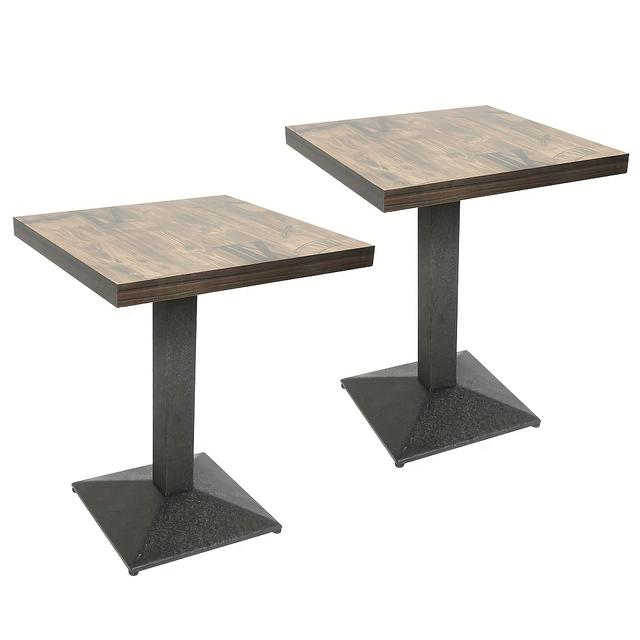 TEMU 2pcs Commercial Square Tables 60x60x75cm - Heavy Duty Cafe Restaurant Tables | University Cafeteria Dining Tables | For Hospitality