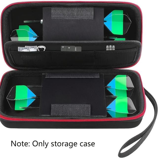 TEMU Estuche de dardos: guarda 6/12 dardos de punta de acero y punta blanda, soporte de dardos para puntas, ejes y plumas