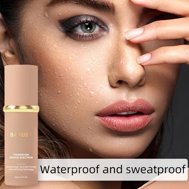 TEMU Barubt Medium Temperature-changing Foundation Liquid, Long-lasting And , Waterproof Lightweight Makeup, Color-changing Foundation, Suitable For Types