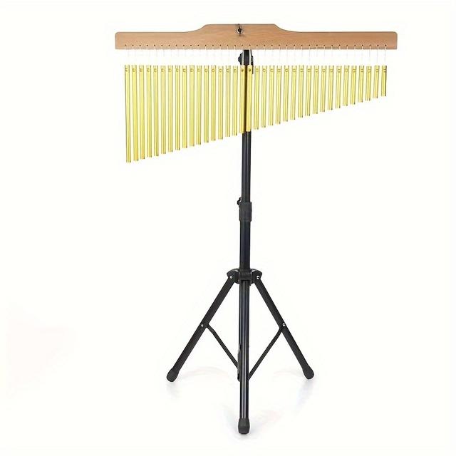 TEMU Paquete de instrumentos de percusión de 36 , instrumentos de acompañamiento, campanillas de viento de 25 , árbol de sonido de campanilla de viento de 36 con soporte y arreglo de paquete de sonido