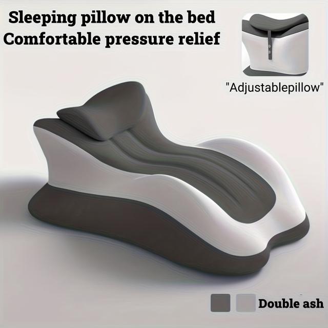 TEMU 1pc Gel Wedge Pillow Suitable For Abdominal Sleepers - Bed With Medium Firm For Back, Shoulder, For All-position Sleeping (side/back/stomach)