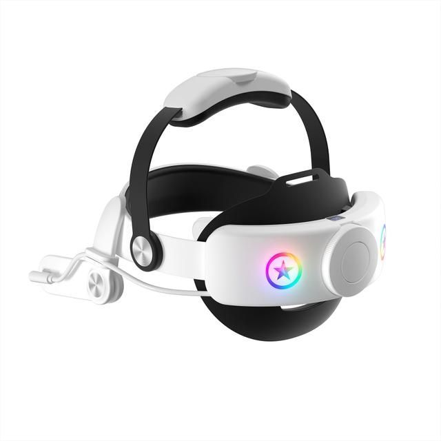 TEMU Für 3S/3 Kopfband mit 10000mAh Akku, Verstellbares -Skalierbares Elite-Band, Verbesserte Unterstützung & , Verlängerte , 22,5W Schnellladung, LED-Atemlicht, VR-Zubehör