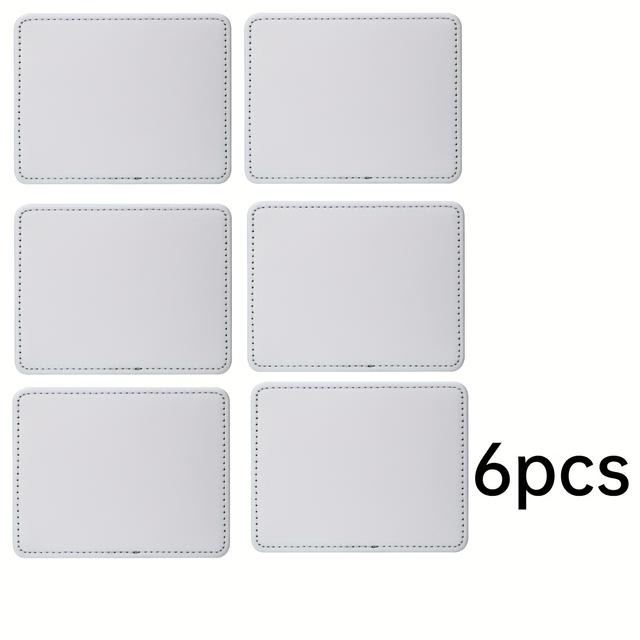 TEMU 6 pochettes vierges pour sublimation - Poches ultra-fines pour transfert thermique DIY, cadeaux personnalisés, accessoires porte-cartes et portefeuilles, fournitures