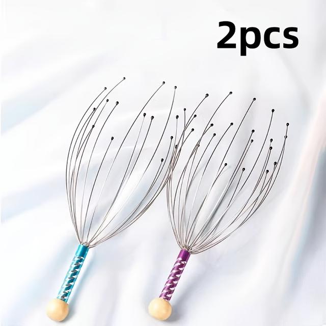 TEMU Set Of 2 Portable Scalp Massagers Designed For Relaxation, Promoting Hair Growth, And Alleviating Stress