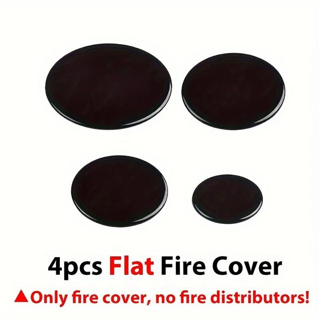 TEMU Conjunto de 4 Tampas Extintoras de , Opções Planas/Côncavas Disponíveis, Tampa de Queimador de , Acessórios de Cabeça de Queimador de a Gás , Acessórios Superiores de Queimador de a Gás