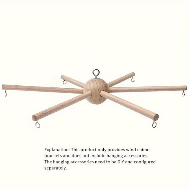 TEMU Vintage Holz Hängendes Windspiel Set mit Rotierendem Mechanismus | Keine Elektrizität Benötigt, Einfach zu Montieren, Geeignet für , Wand, Balkon, Außendekoration, Robuste Struktur