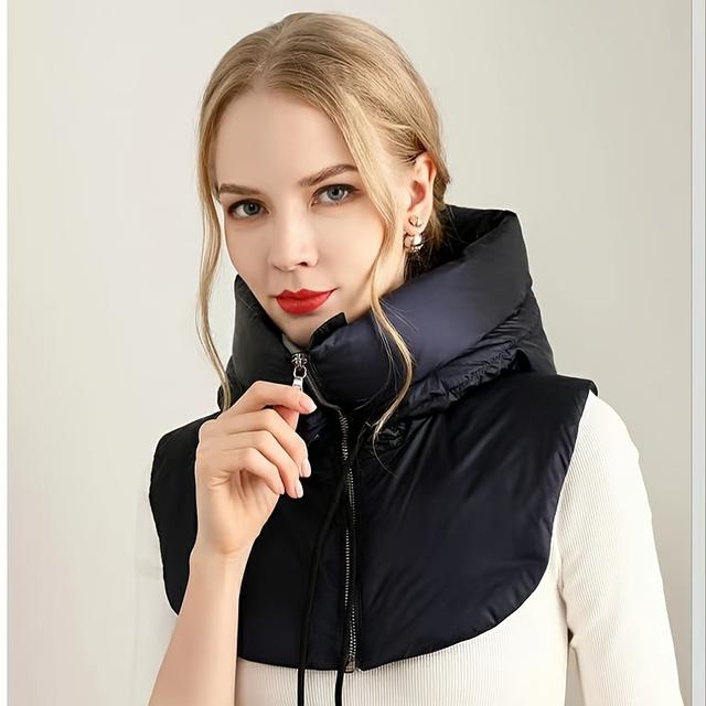 TEMU Jesienno-zimowa kurtka z kapturem i imitacją kołnierzyka, stylowa, łatwa w noszeniu, wygodna, ciepła, wiatroodporna i odporna na zimno, unisex