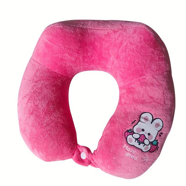 TEMU Almohada de soporte para el cuello en forma de U, almohada cervical, almohada para siesta de dibujos animados, almohada PP en forma de U, almohada para siesta de viaje, almohada para el cuello